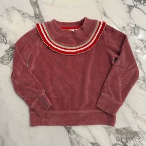 🤍 MINI BOWDEN Girls velour sweater size 6-7, excellent condition